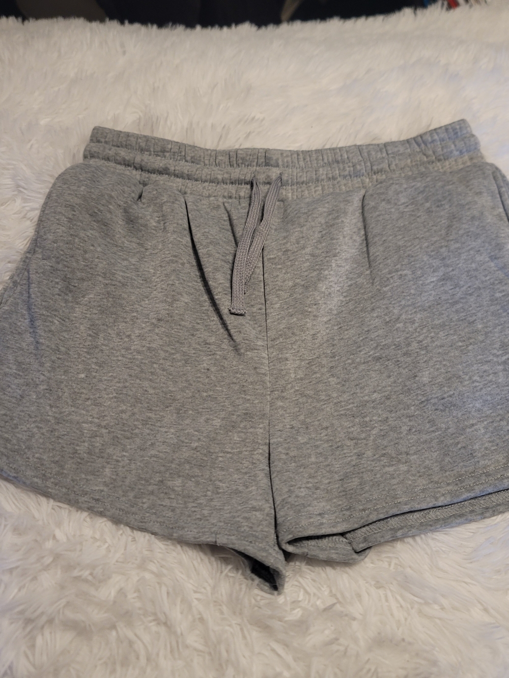 🔥3 For $25 Basics Gray Women’s High Waist Casual Drawstring Shorts Size Large